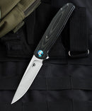 Bestech Ascot Linerlock Folding Knife 4" D2 Tool Steel Blade Black/Gray G10 Handle