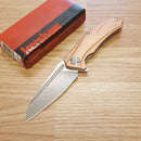Kershaw Natrix XL Frame Folding Knife 3.75" D2 Tool Steel Blade Copper Handle