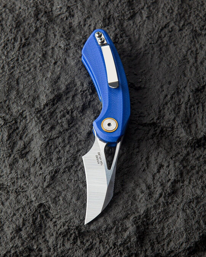 Bestech Knives Bihai Linerlock Folding Knife 2.13" 14C28N Steel Hawkbill Blade Blue G10 Handle G53D1 -Bestech Knives - Survivor Hand Precision Knives & Outdoor Gear Store