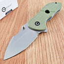 Civivi Gordo Linerlock Folding Knife 2.5" D2 Tool Steel Blade Green G10 Handle