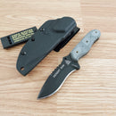 TOPS Desert Son Fixed Knife 3" Black Traction Coated 1095 High Carbon Steel Full Tang Blade Linen Micarta Handle DSON01 -TOPS - Survivor Hand Precision Knives & Outdoor Gear Store