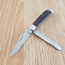 Cold Steel Mini Trapper Pocket Knife 8Cr13MoV Steel Blades Jigged Bone Handle