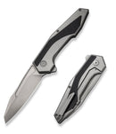 Civivi Hypersonic Frame Folding Knife 3.75" 14C28N Sandvik Steel Extended Tang Blade Stainless Steel / Black G10 Inlay Handle 220112 -Civivi - Survivor Hand Precision Knives & Outdoor Gear Store