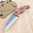 TOPS Little Bugger Fixed Knife 2.38" 1095HC Steel Blade Canvas Micarta Handle