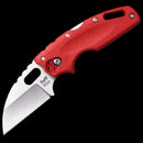 Cold Steel Tuff Lite Plain Folding Knife 2.5" AUS-8 Steel Blade Red Griv-Ex Handle