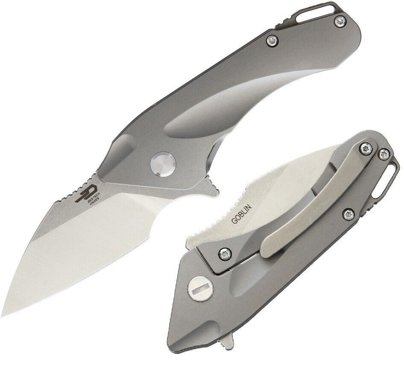 Bestech Knives Goblin Frame Folding Knife 2.25" CPM S35VN SteelBlade Gray Titanium Handle T1711C -Bestech Knives - Survivor Hand Precision Knives & Outdoor Gear Store