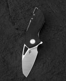Bestech Knives Riverstone Folding Knife 2.5" 154CM Steel Blade Black Canvas Micarta Handle
