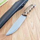 BPS Knives Bushcraft Fixed Knife 5." 1066 Carbon Steel Blade Walnut Wood Handle