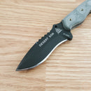TOPS Desert Son Fixed Knife 3" Black Traction Coated 1095 High Carbon Steel Full Tang Blade Linen Micarta Handle DSON01 -TOPS - Survivor Hand Precision Knives & Outdoor Gear Store