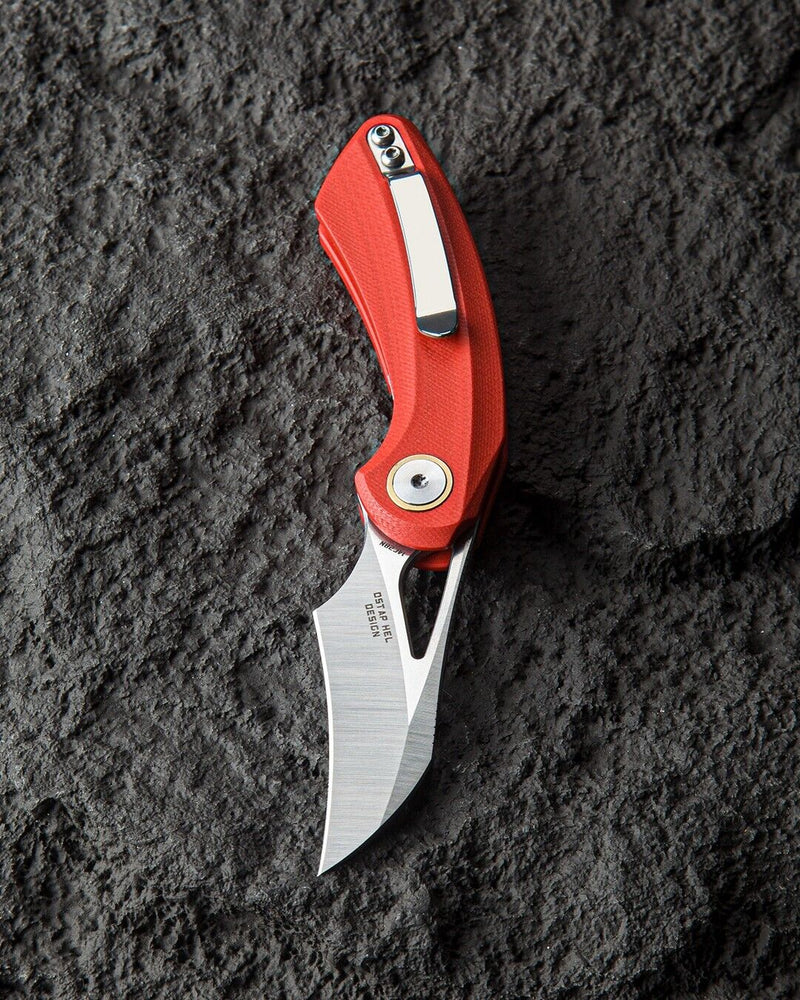 Bestech Knives Bihai Linerlock Folding Knife 2.13" 14C28N Steel Hawkbill Blade Red G10 Handle G53C1 -Bestech Knives - Survivor Hand Precision Knives & Outdoor Gear Store