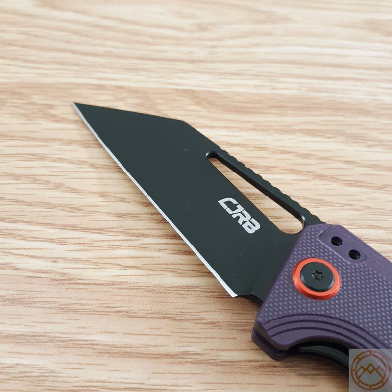 CJRB Ruffian Linerlock Folding Knife 3" Black PVD Coated AR-RPM9 Steel Blade Purple G10 Handle 1924BVT -CJRB - Survivor Hand Precision Knives & Outdoor Gear Store