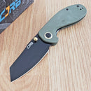 CJRB More Maileah Folding Knife 2.38" AR-RPM9 Stainless Steel Blade Green G10 Handle