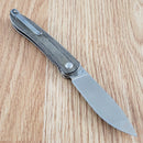 CJRB Ria Linerlock Folding Knife 3" AR-RPM9 Stainless Blade Green Canvas Handle