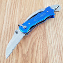 Myerchin Sailors Tool Liner Stainless Steel Blade Blue Aluminum Handle