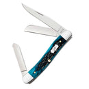 Case XX Stockman Pocket Knife Tru-Sharp Surgical Steel Clip / Sheepsfoot And Spey Blades Pocket Worn Peach Seed Jig Mediterranean Blue Bone Handle 51851 -Case Cutlery - Survivor Hand Precision Knives & Outdoor Gear Store