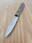 Old Hickory Paring Kitchen Knife 3.25" Carbon Steel Blade Brown Wood Handle