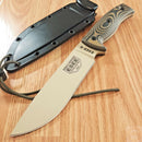 ESEE Model 6 Fixed Knife 5.25" Desert Tan Powder Coated 1095HC Steel Blade Black And Coyote Brown 3D Machined G10 Handle 6PDT005