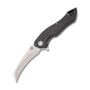 Artisan Cutlery Eagle Folding Knife 3.63" D2 Tool Steel Blade Black Carbon Fiber Handle