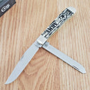 Case XX U.S. Army Trapper Pocket Knife Stainless Steel Blades Bone Handle CA15032