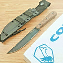 Condor Skirmish Fixed Knife 5.5 1075HC Steel Blade Natural Canvas Micarta Handle