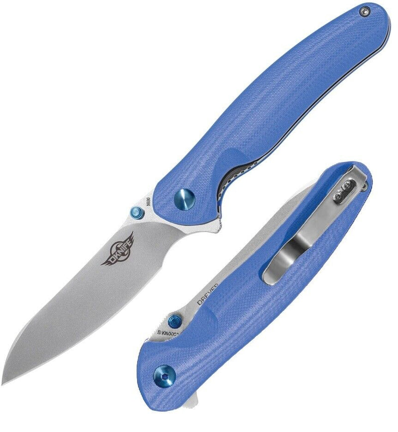 Olight Drever Linerlock Folding Knife 3.5" Bohler N690 Steel Extended Tang Blade Blue G10 Handle DREVERBU -Olight - Survivor Hand Precision Knives & Outdoor Gear Store