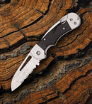 Myerchin Generation 2 Crew Folding Knife 2.5" ProMarine Stainless Blade Black G10 Handle