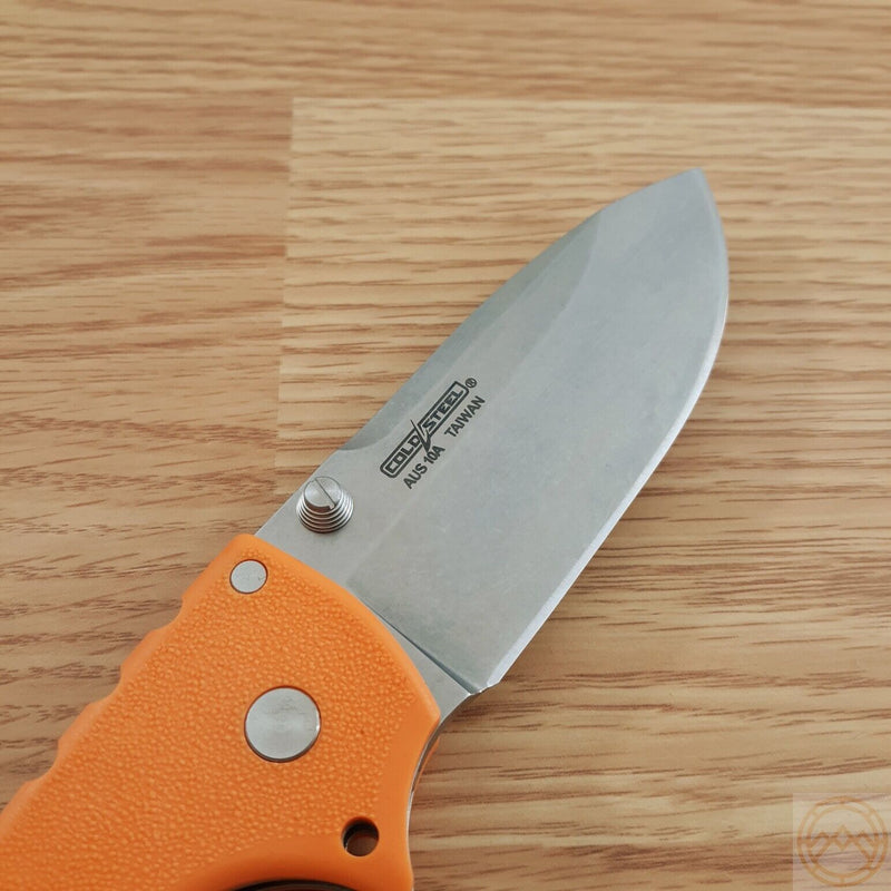 Cold Steel 4-Max Scout Lockback Folding Knife 4" AUS-10A Steel Blade Orange Griv-Ex Handle 62RQORSW -Cold Steel - Survivor Hand Precision Knives & Outdoor Gear Store