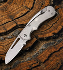 Myerchin Generation 2 Crew Folding Knife Stainless Steel Blade Titanium Handle