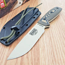 ESEE Model 4 Fixed Knife 4.5" Desert Tan Powder Coated 1095HC Steel Blade Black And Coyote Brown 3D Machined G10 Handle 4PDT005