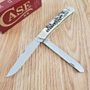 Case XX Korean War Pocket Knife Stainless Steel Blades Natural Bone Handle 50951