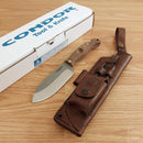 Condor Toki Fixed Knife 4.5" 1075HC Carbon Steel Blade Canvas Micarta Handle