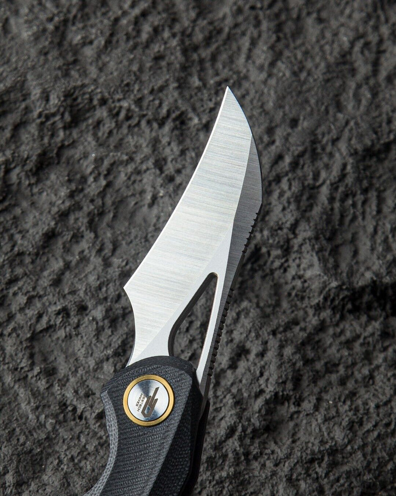 Bestech Knives Bihai Linerlock Folding Knife 2.13" 14C28N Steel Hawkbill Blade Black G10 Handle G53A1 -Bestech Knives - Survivor Hand Precision Knives & Outdoor Gear Store