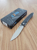CJRB Ria Linerlock Folding Knife 3" 12C27 Sandvik Steel Blade Black Carbon Fiber Handle