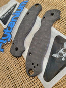 Flytanium Para3 Raindrop CF Scales For Spyderco Classic Raindrop Carbon Fiber