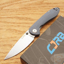 CJRB Small Feldspar Linerlock Folding Knife 3" D2 Tool Steel Blade Blue/Gray G10 Handle