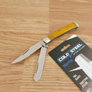 Cold Steel Trapper Pocker Knife 8Cr13MoV Steel Clip/Spey Blades Smooth Bone