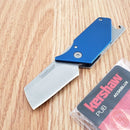 Kershaw PUB Mini Knife 1.75" 8Cr13MoV Steel Blade Blue Aluminum/Stainless Handle