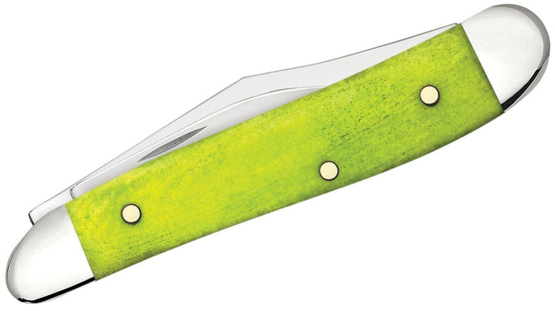 Case XX Peanut Pocket Knife Tru-Sharp Surgical Steel Clip And Pen Blades Green Apple Smooth Bone Handle 53033 -Case Cutlery - Survivor Hand Precision Knives & Outdoor Gear Store