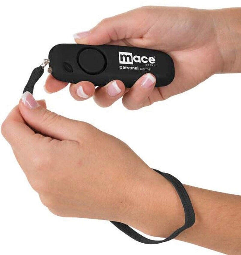 Mace Personal Alarm Wristlet Black 130dB Batteries Included With Mini LED Light 4" x 1.5" x 0.5." 80459 -Mace - Survivor Hand Precision Knives & Outdoor Gear Store