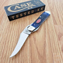 Case XX Cutlery RussLock Folding Knife 2.7" Stainless Steel Blade Navy Blue Bone Handle 07057