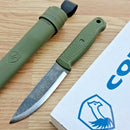 Condor Terrasaur Fixed Knife 4.13" 1095HC Steel Blade Green Polypropylene Handle