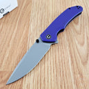 Civivi Brazen Folding Knife 3.5" Sandvik 14C28N Steel Blade Purple G10 Handle