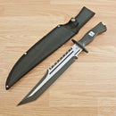 United Cutlery USMC Operation Mako Fixed Knife 10.75" Part Serrated Stainlees Steel Sawback Tanto Blade Black TPU Handle 3372 -United Cutlery - Survivor Hand Precision Knives & Outdoor Gear Store