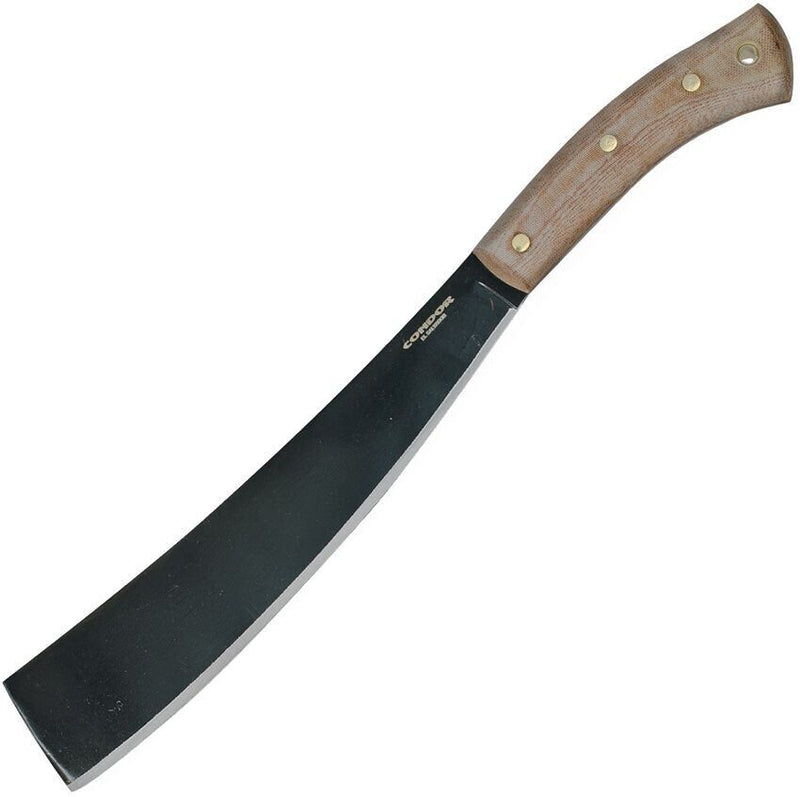 Condor Cambodian Fixed Machete 10.5" Black 1075HC Steel Full Tang Blade Natural Canvas Micarta Handle 3929103HC -Condor - Survivor Hand Precision Knives & Outdoor Gear Store