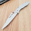 Spyderco Police Model Folding Knife 4.15" VG10 Steel Blade 2Cr13 Stainless Handle