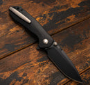 CJRB Scoria Folding Knife 3.48" AR-RPM9 Stainless Steel Blade Black G10 Handle