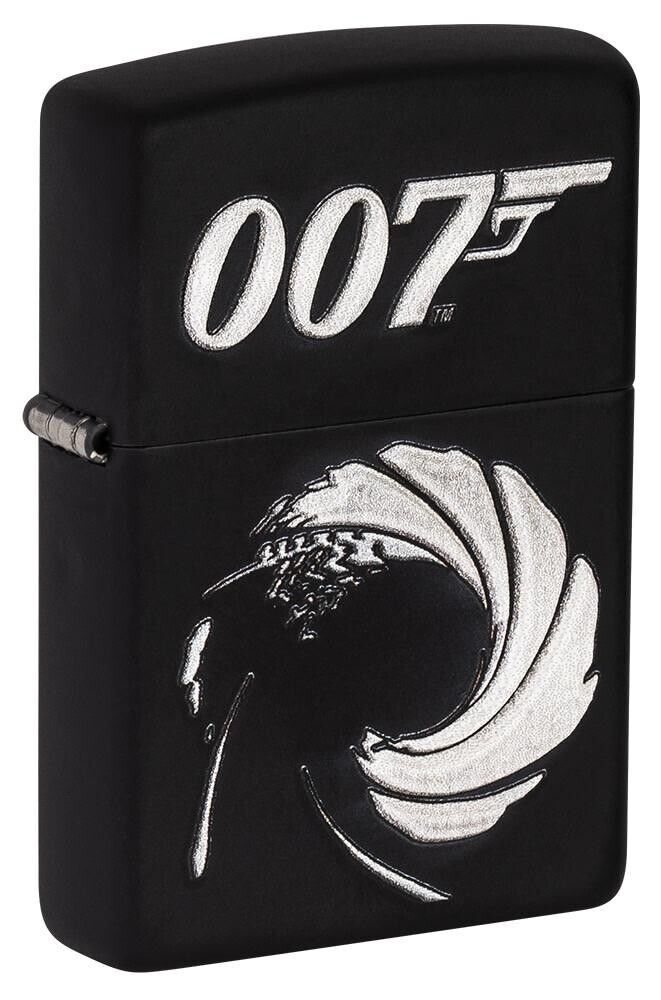 Zippo Lighter James Bond 007 Windproof Black Matte All Metal One Piece Construction 0.5" x 2.25" 17354 -Zippo - Survivor Hand Precision Knives & Outdoor Gear Store