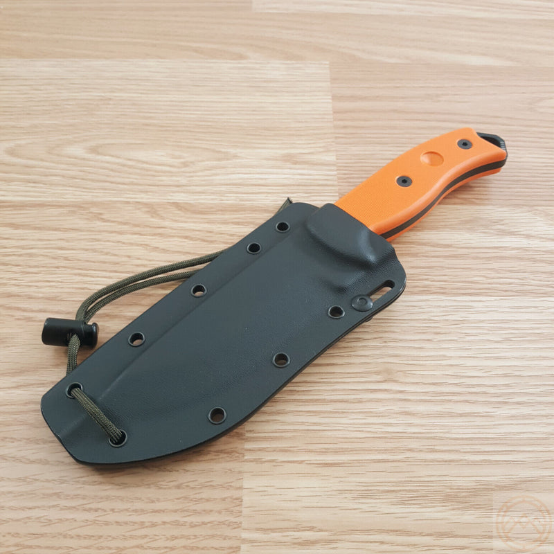 ESEE Model 5 Fixed Knife 5.25" Black Powder Coated 1095HC Steel Full / Extended Tang Blade Orange G10 Handle 5POR -ESEE - Survivor Hand Precision Knives & Outdoor Gear Store