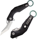 Artisan Cobra Liner Folding Knife 3.75" S35VN Steel Blade Carbon Fiber Handle