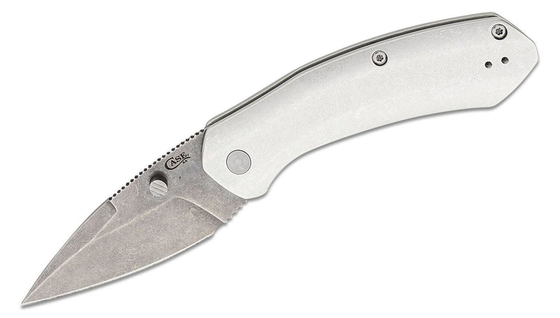 Case XX Westline Linerlock Folding Knife 3.5" CPM-S35VN Steel Drop Point Blade Silver Stonewashed Aluminum Handle 36553 -Case Cutlery - Survivor Hand Precision Knives & Outdoor Gear Store